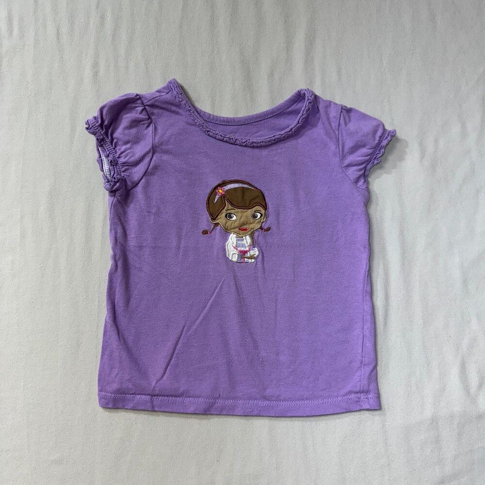 Disney Doc McStuffins Purple T-Shirt Girls 18 Mos Custom Embroidered Top Summer